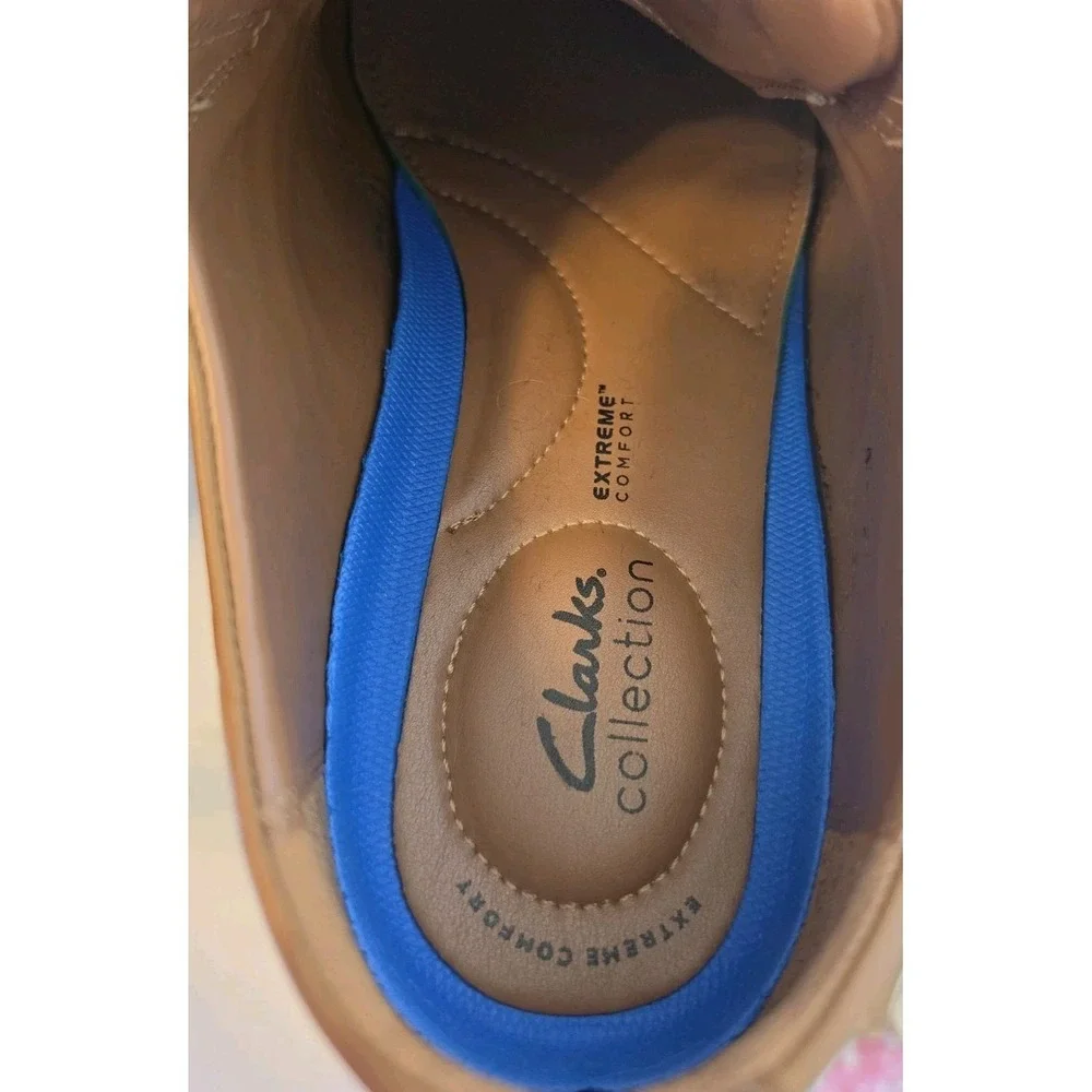 Clarks Mens Tan/Light Brown Tilden Cap Shoes US 13W